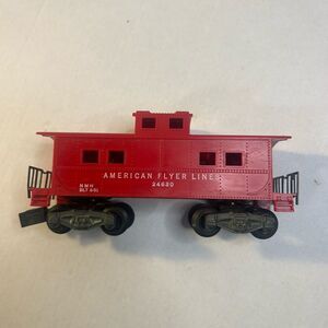 Postwar American Flyer 24630 Red Caboose S Gauge A.C. Gilbert Vintage 1950s